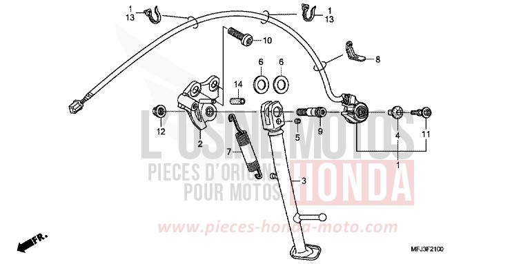 STAENDER von CBR600RR ABS GRAPHITE BLACK (NHB01) von 2010